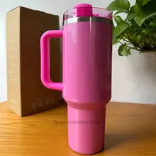 40oz Tumbler with Handle Insulated Stainless Steel