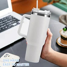 40oz Tumbler with Handle Insulated Stainless Steel